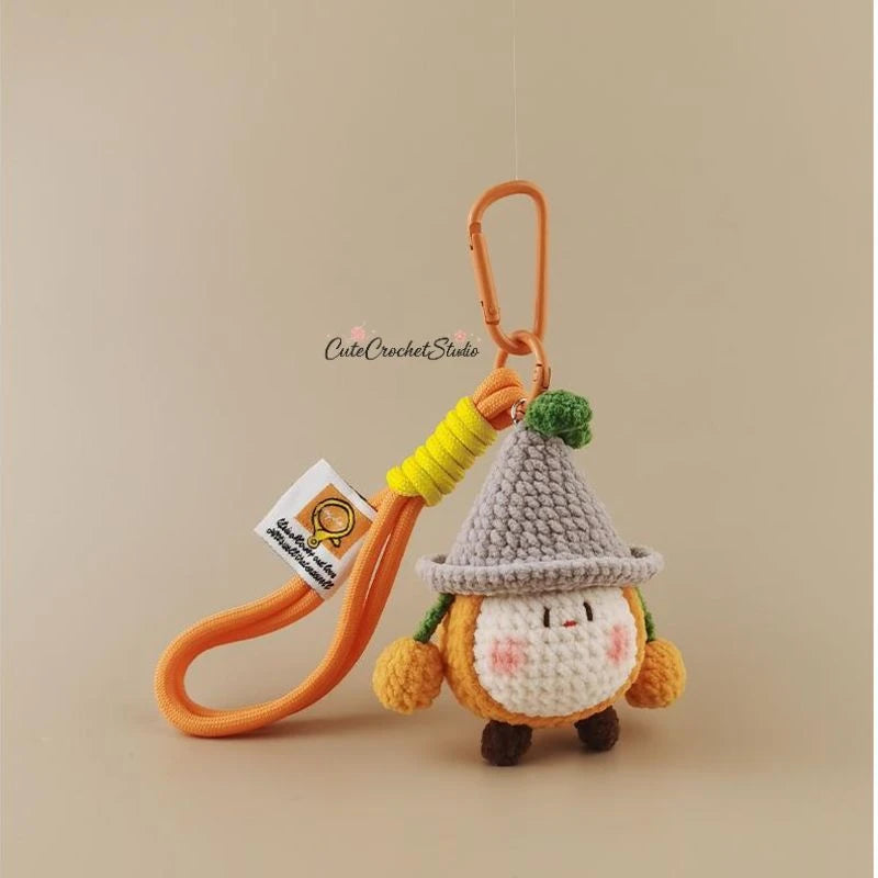 CCS Super cute orange plush toy bag charm keychain gift