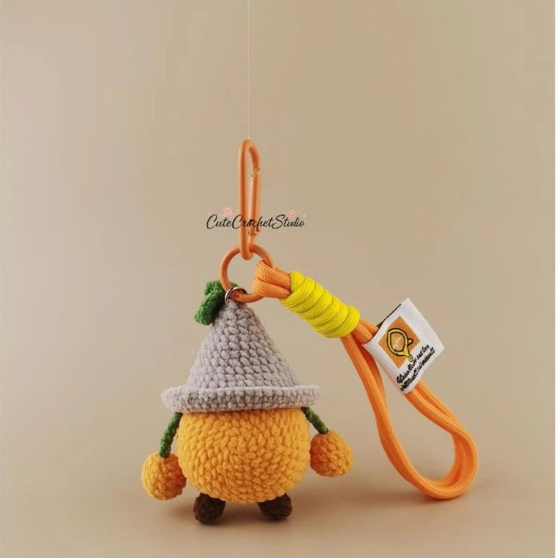 CCS Super cute orange plush toy bag charm keychain gift