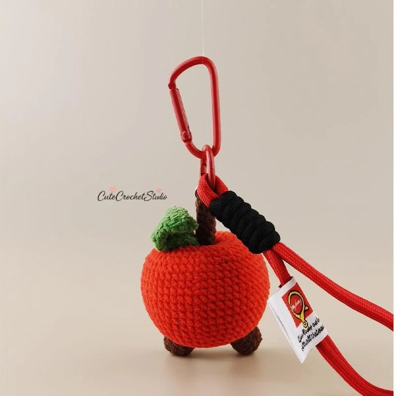 CCS Cute red apple doll bag charm keychain pendant niche luxury gift