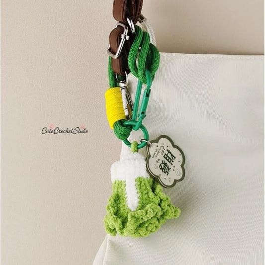 CCS A super cute cabbage-shaped plush toy bag charm keychain high-end gift