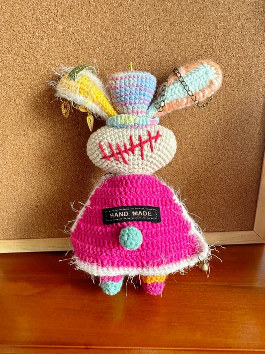 【M01】Handcrafted Steampunk Rabbit -Crochet Art Doll