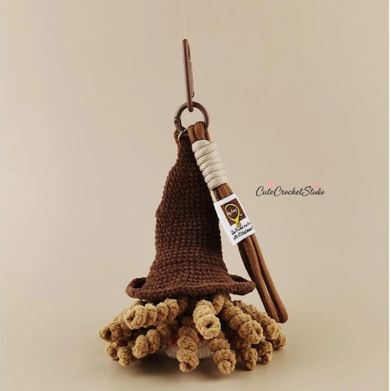 CCS Magic Academy Hermione Handmade Crocheted Doll Bag Charm Keychain Gift