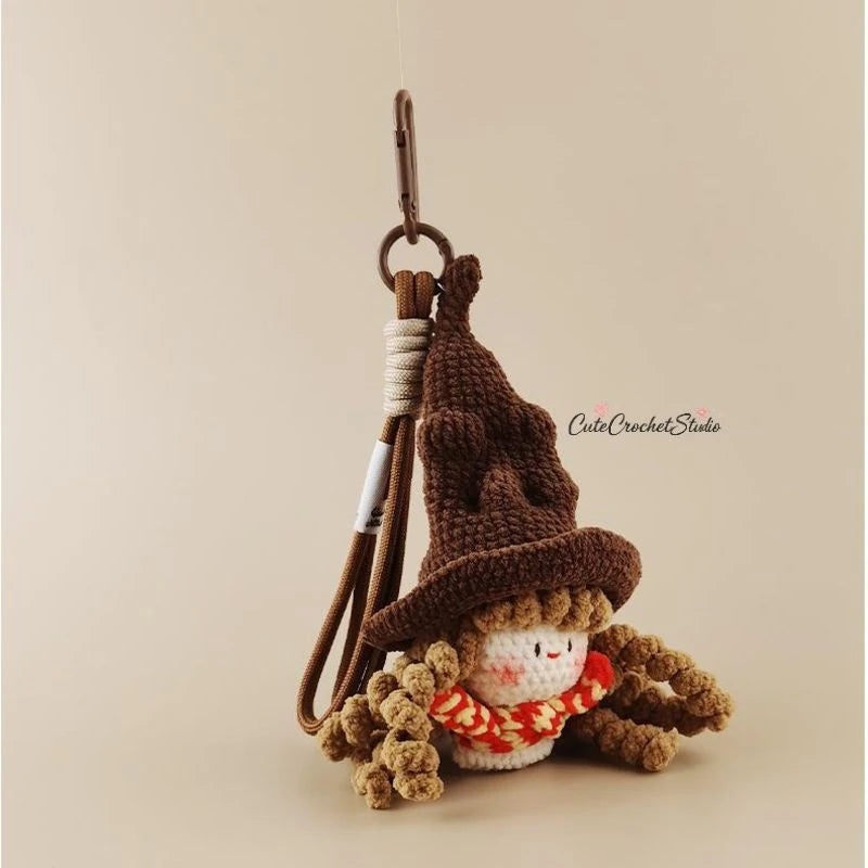 CCS Magic Academy Hermione Handmade Crocheted Doll Bag Charm Keychain Gift
