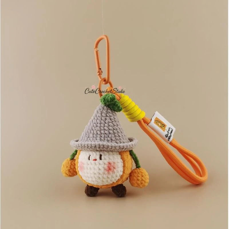 CCS Super cute orange plush toy bag charm keychain gift