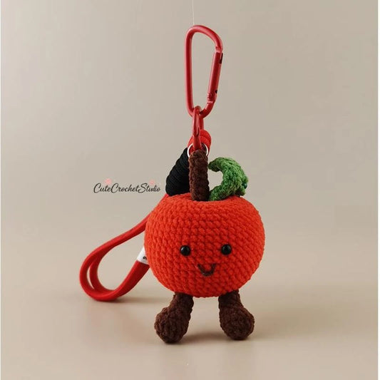 CCS Cute red apple doll bag charm keychain pendant niche luxury gift