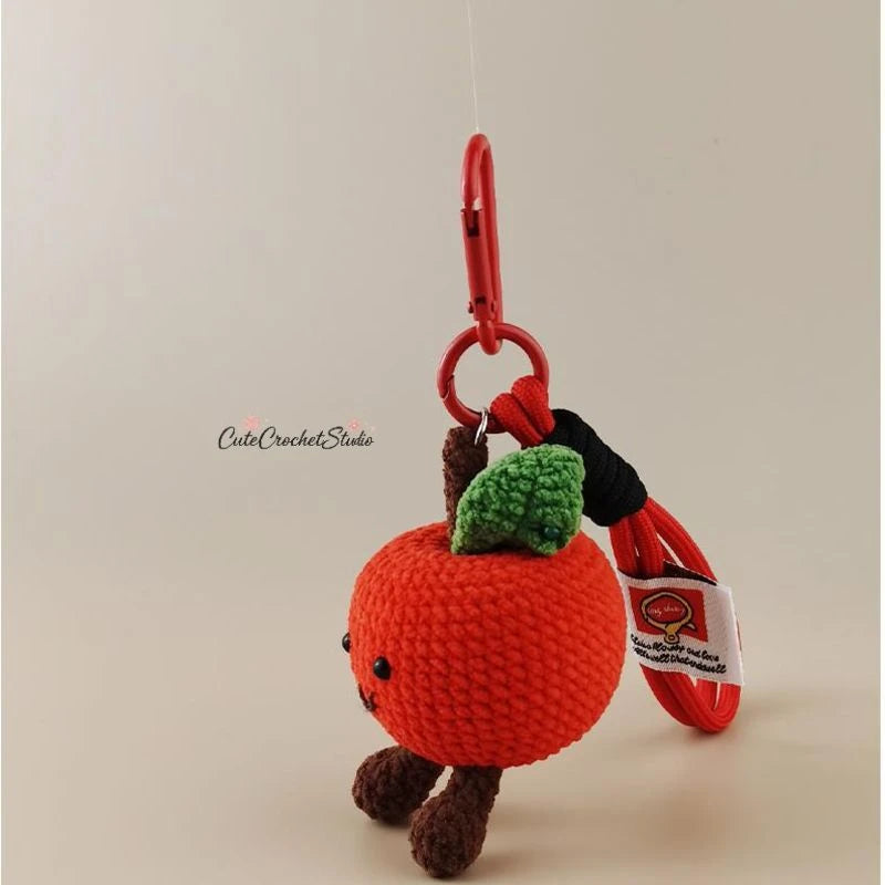 CCS Cute red apple doll bag charm keychain pendant niche luxury gift