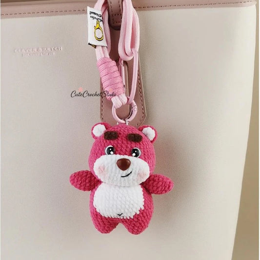 CCS Super cute strawberry bear bag charm keychain a sophisticated and unique gift