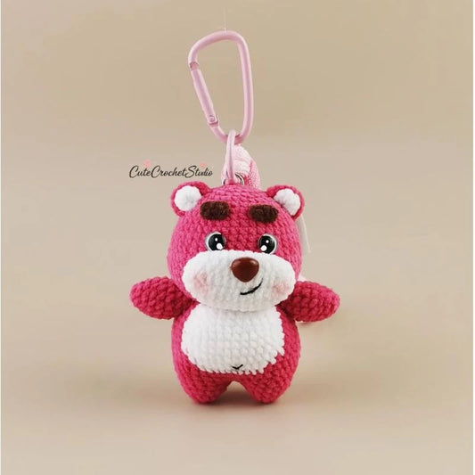 CCS Super cute strawberry bear bag charm keychain a sophisticated and unique gift