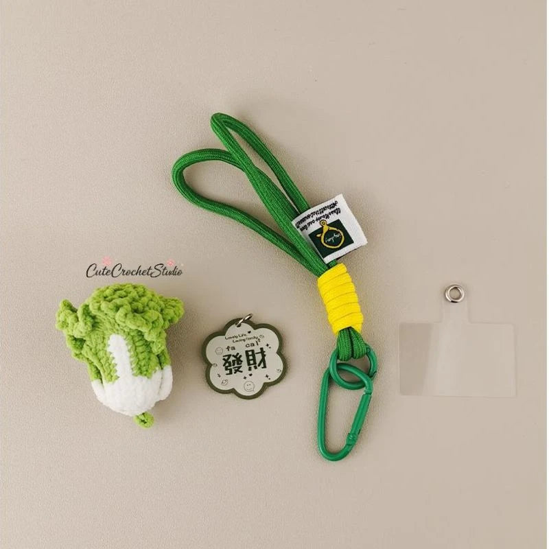 CCS A super cute cabbage-shaped plush toy bag charm, keychain, or other high-end gift.