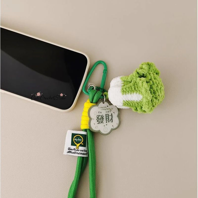 CCS A super cute cabbage-shaped plush toy bag charm, keychain, or other high-end gift.