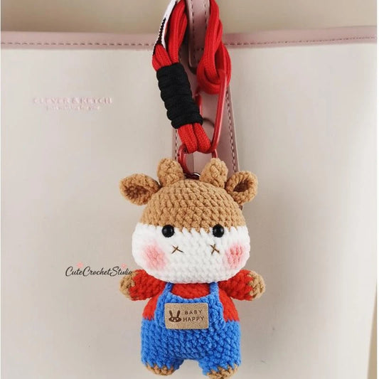 CCS Cute calf-shaped bag charm keychain pendant premium niche gift