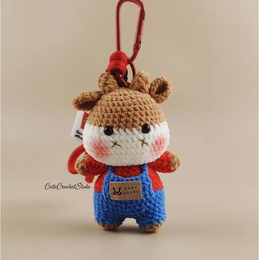 CCS Cute calf-shaped bag charm keychain pendant premium niche gift