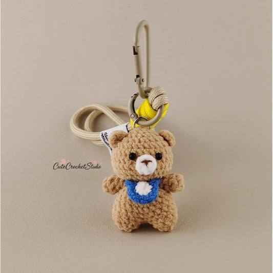 CCS Cute and soothing little keychains bag charms teddy bear keychains car key pendants