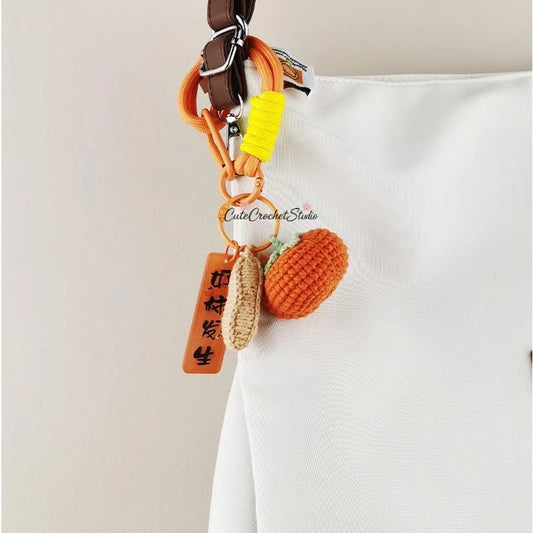 CCS Handmade crocheted cute keychain doll bag charm bag ornament gift