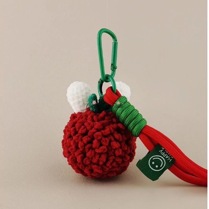 CCS Crocheted Bayberry Rabbit Dumpling Doll Bag Charm Keychain Small Gift