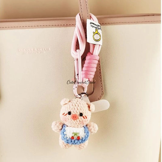 CCS Super cute bib piggy wool bag pendant bag pendant keychain mobile phone pendant gift