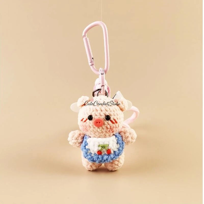CCS Super cute bib piggy wool bag pendant bag pendant keychain mobile phone pendant gift