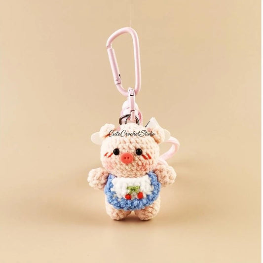 CCS Super cute bib piggy wool bag pendant bag pendant keychain mobile phone pendant gift