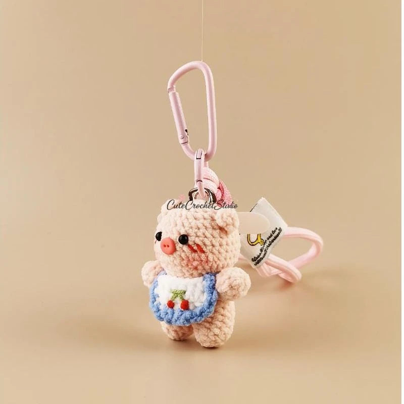 CCS Super cute bib piggy wool bag pendant bag pendant keychain mobile phone pendant gift