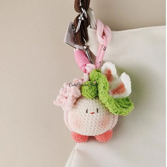 CCS Cute lotus rabbit dumpling bag pendant bag pendant keychain high-end niche gift