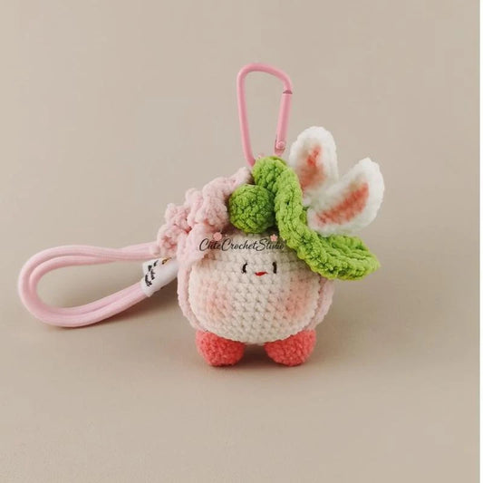 CCS Cute lotus rabbit dumpling bag pendant bag pendant keychain high-end niche gift