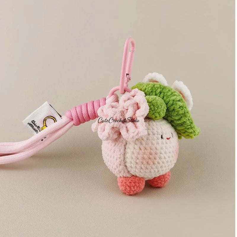 CCS Cute lotus rabbit dumpling bag pendant bag pendant keychain high-end niche gift