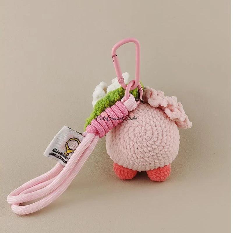 CCS Cute lotus rabbit dumpling bag pendant bag pendant keychain high-end niche gift