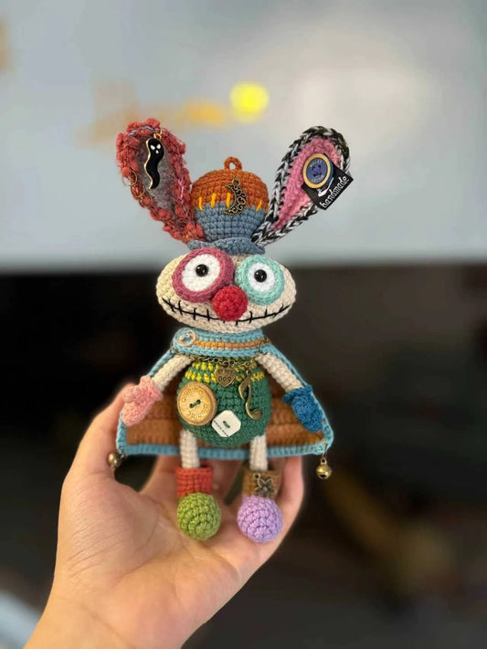 【001】Handcrafted Steampunk Rabbit -Crochet Art Doll