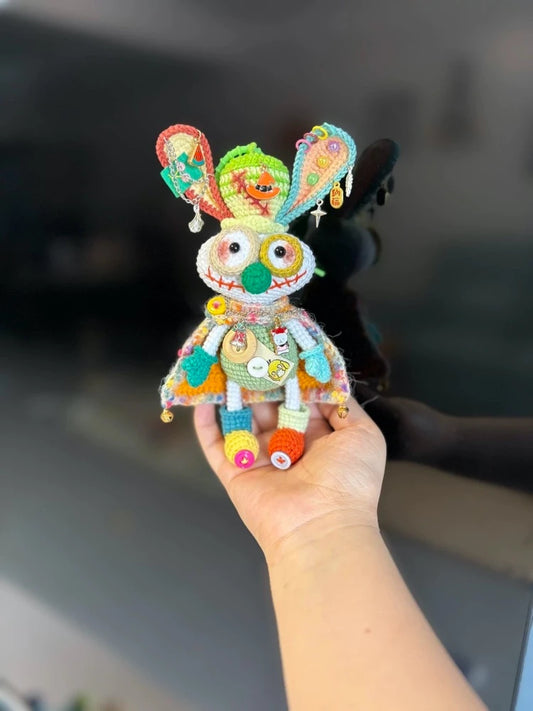 【004】Handcrafted Steampunk Rabbit -Crochet Art Doll