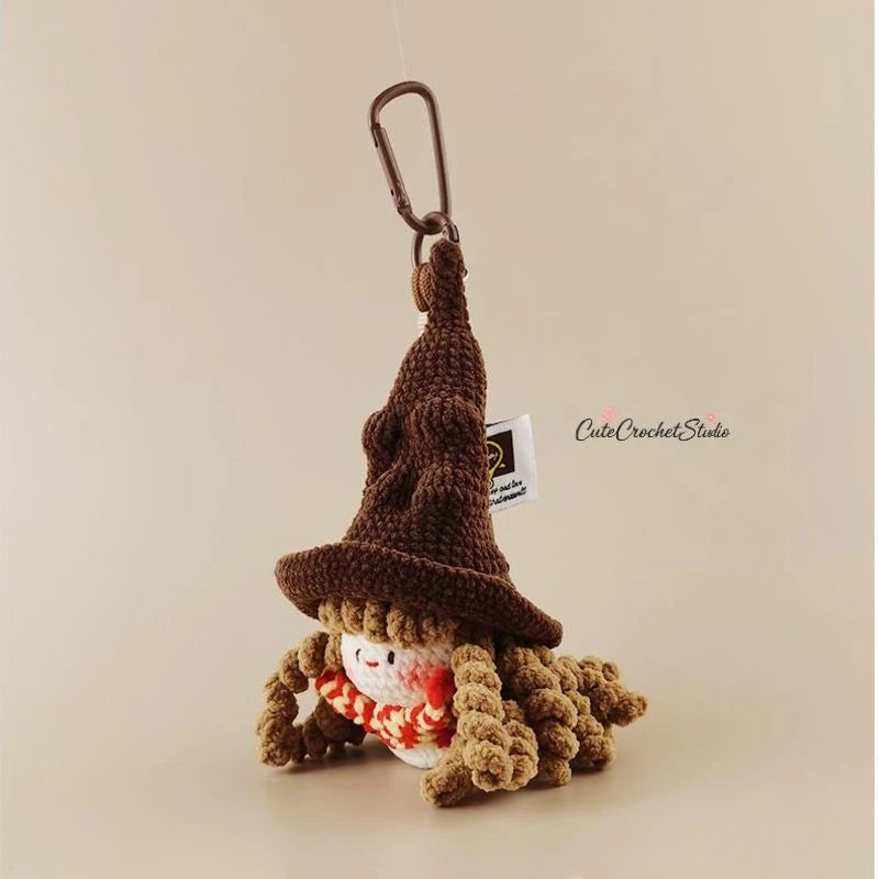 CCS Magic Academy Hermione Handmade Crocheted Doll Bag Charm Keychain Gift